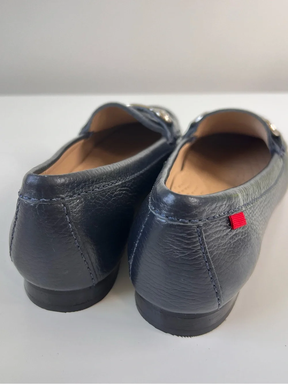 Marc Joseph New York Navy Leather Bit Loafers – Women’s Size 6